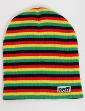 DUO STRIPE BEANIE/RASTA