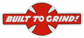 BUILT TO GRIND STICKER Red