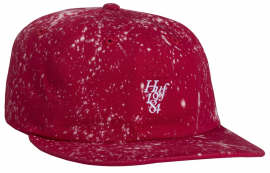 SPLATTERED BLEACH CURVED VISOR Red